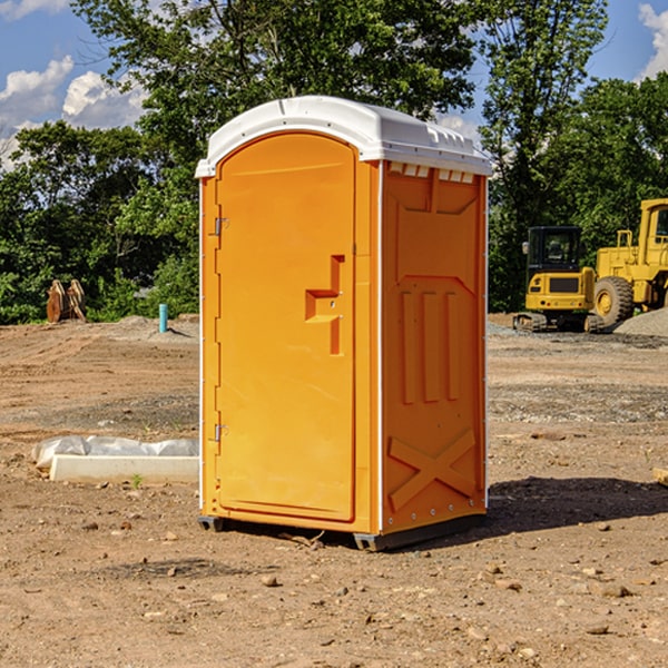 how often are the portable restrooms cleaned and serviced during a rental period in Taylor County